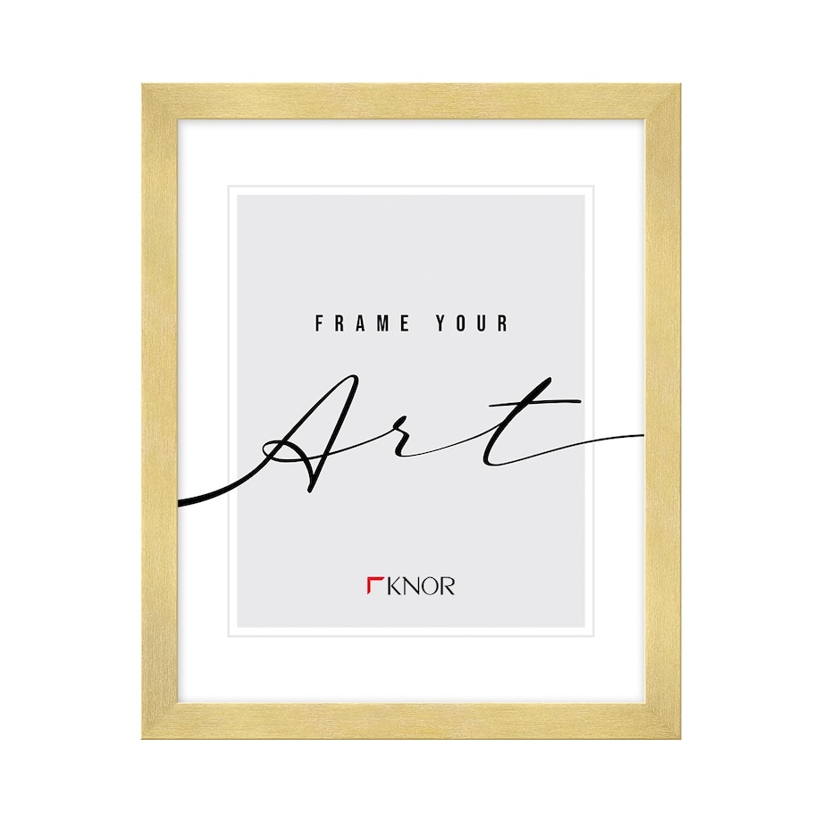 Złota ramka 21x29,7 cm, A4 szeroka ramka na zdjęcie, Knor-foto-ramki na zdjęcia i plakaty