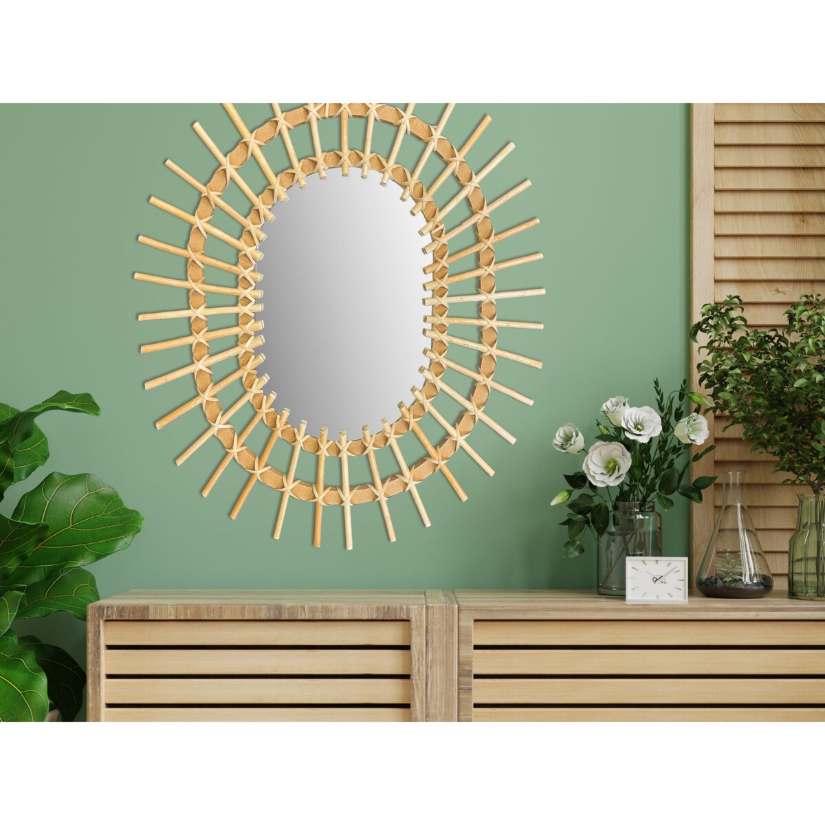 LUSTRO ŚCIENNE BOHO 57CM QDJ5749