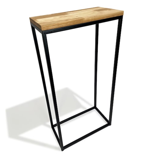 Konsola loftowa czarna 40x80x20cm pojedyncza