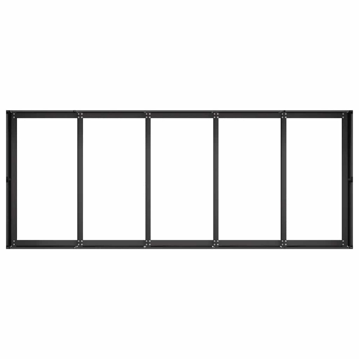 vidaXL Doniczka Czarna 200x80x40 cm Stalowa