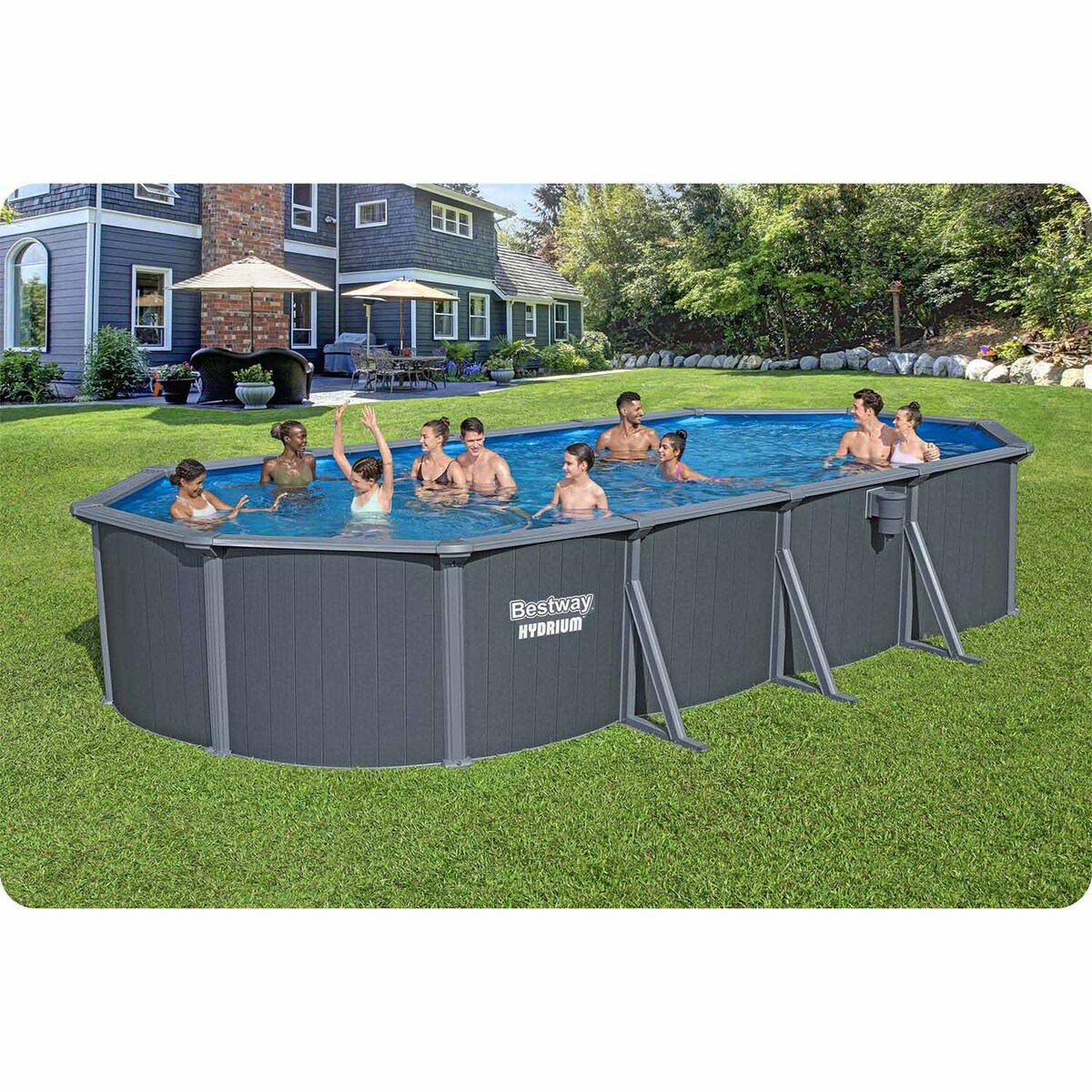 Basen stelażowy Hydrium 732x366x132 Bestway całoroczny 561CW zestaw