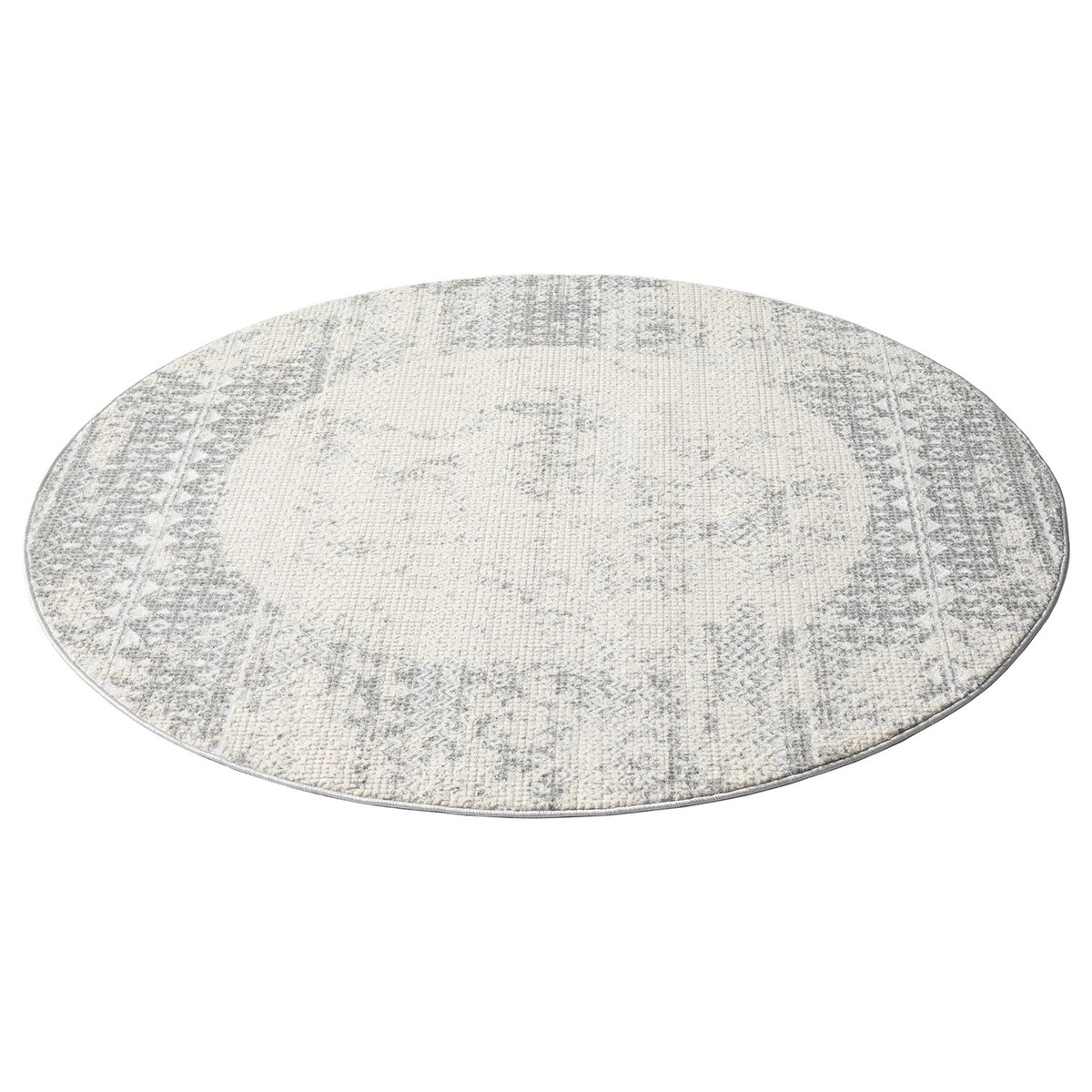 Dywan okrągły strukturalny ramka vintage Antique 2320 Szary 160x160