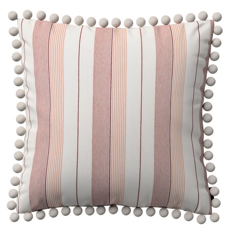 Poszewka Wera na poduszkę 45x45 czerwone pasy