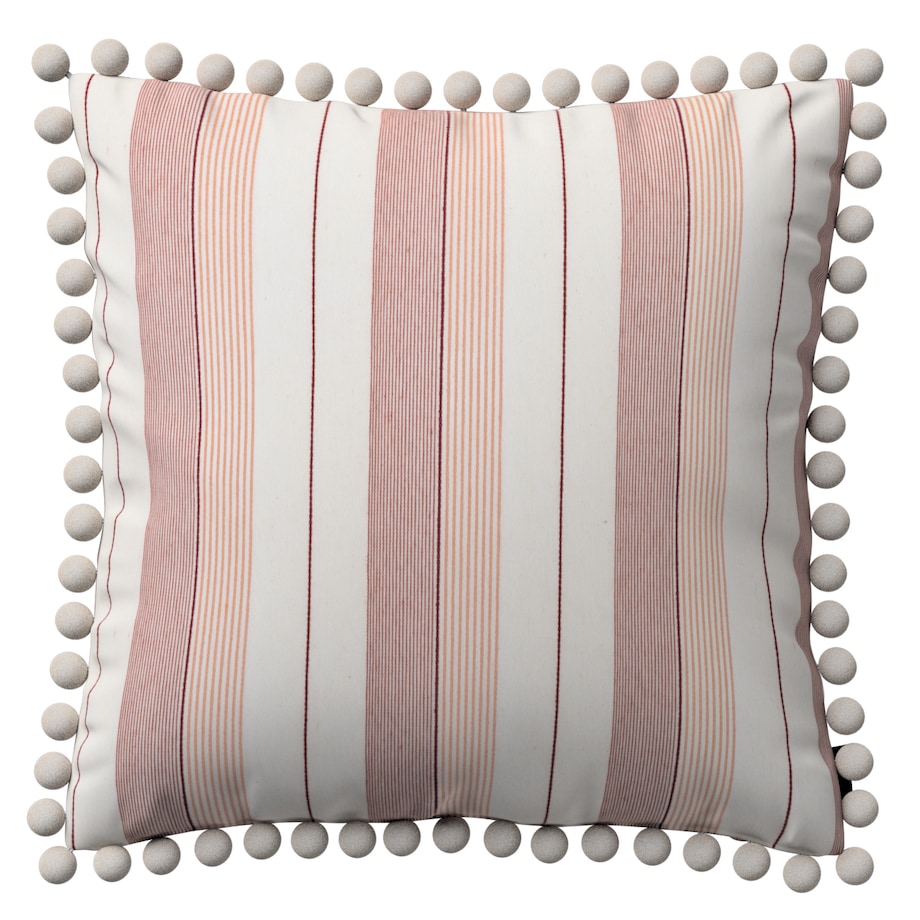 Poszewka Wera na poduszkę 45x45 czerwone pasy