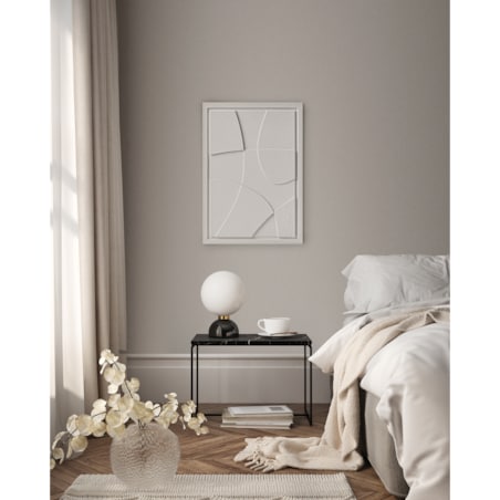 Obraz 3D 50x70cm Abstract I – Dekoracja Ścienna z Tynku Naturalnego, Natural Cream Minimalistyczny Relief