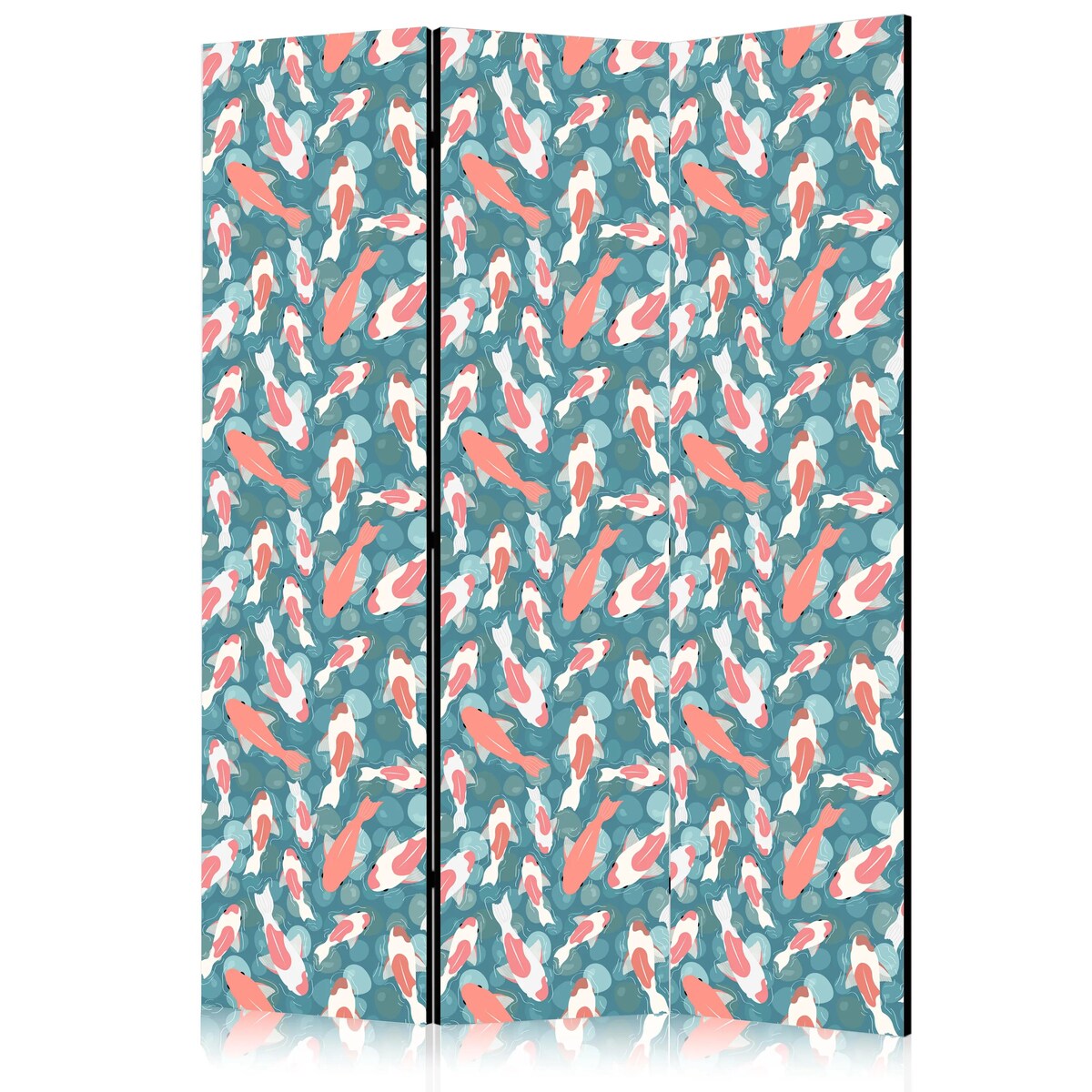 Parawan akustyczny Zwierzęta 135x172 cm 3-częściowy turkusowy