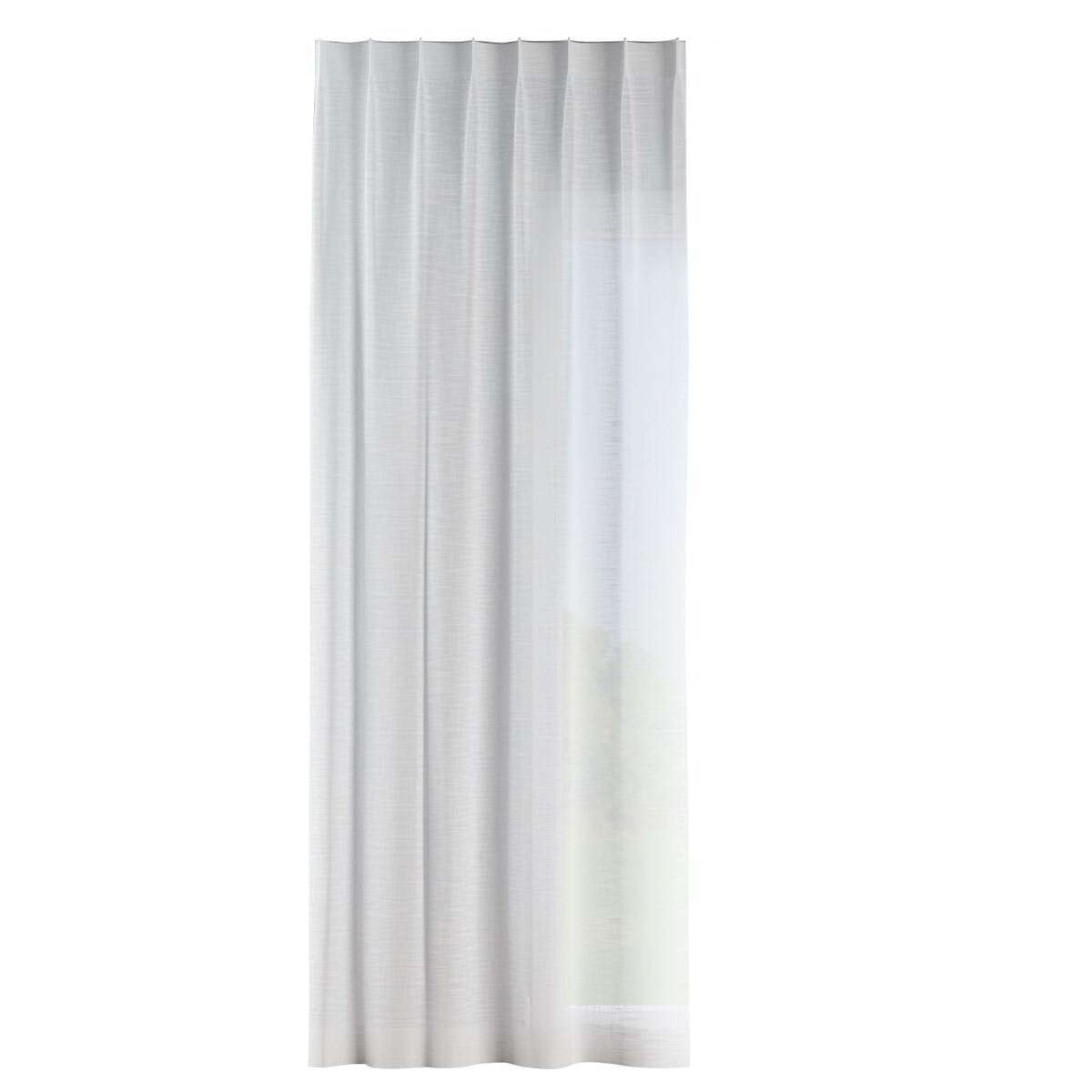 Zasłona na haczykach flex pojedynczych 130x260 prześwitujący ecru