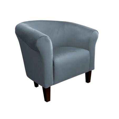 Fotel DRAWA 1 BL VELVET ciemno szary
