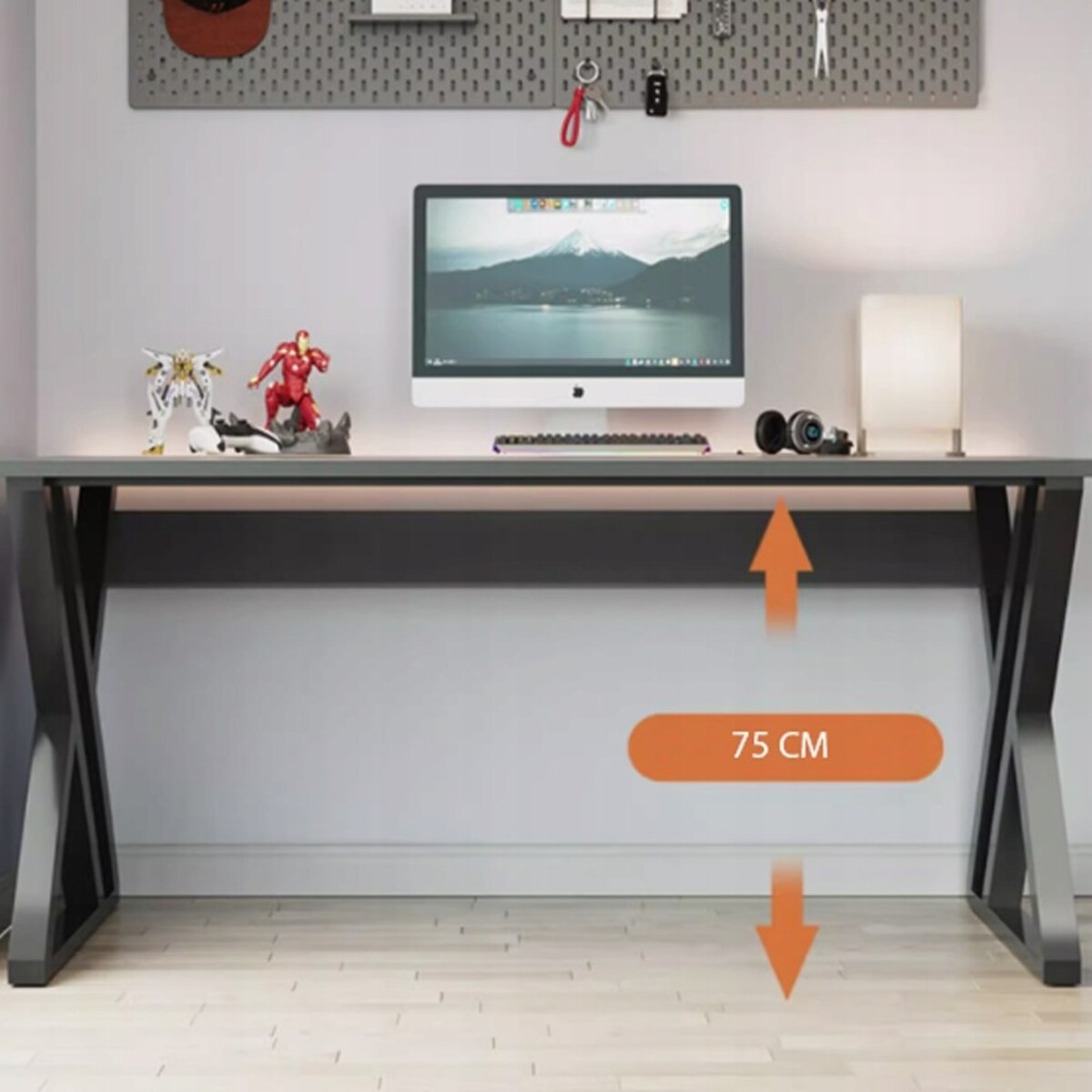 Biurko komputerowe gamingowe czarne nowoczesne dla gracza loft 120 cm