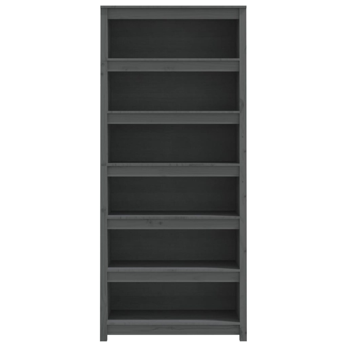 vidaXL Regał na książki, szary, 80x35x183 cm, lite drewno sosnowe