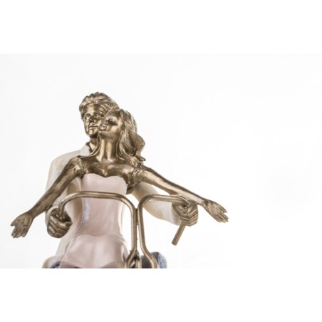 Dekoracja - figurka 25,5x25x19 cm PARA - na rowerze