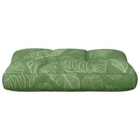 vidaXL Poduszka na palety, wzór w liście, 60x40x12 cm, tkanina