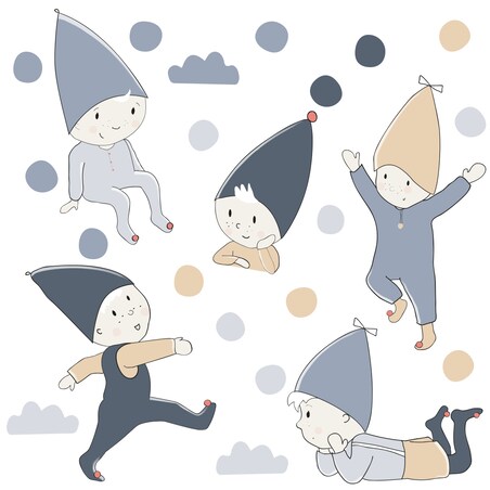 Naklejka na ścianę Skrzaty