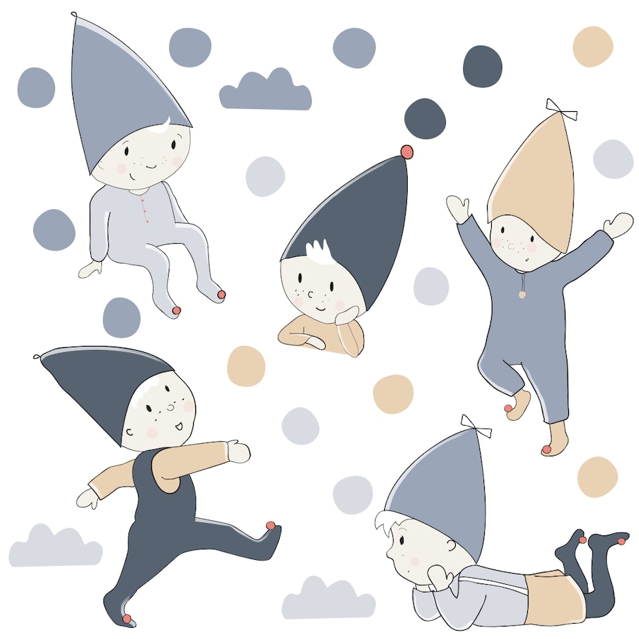 Naklejka na ścianę Skrzaty