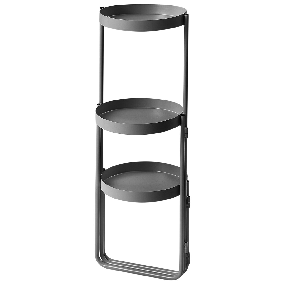 Doniczka na stojaku metalowa czarna FRAGARIA