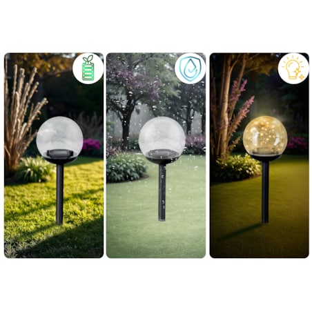 Lampa solarna ogrodowa kula led Ilumen 4szt.