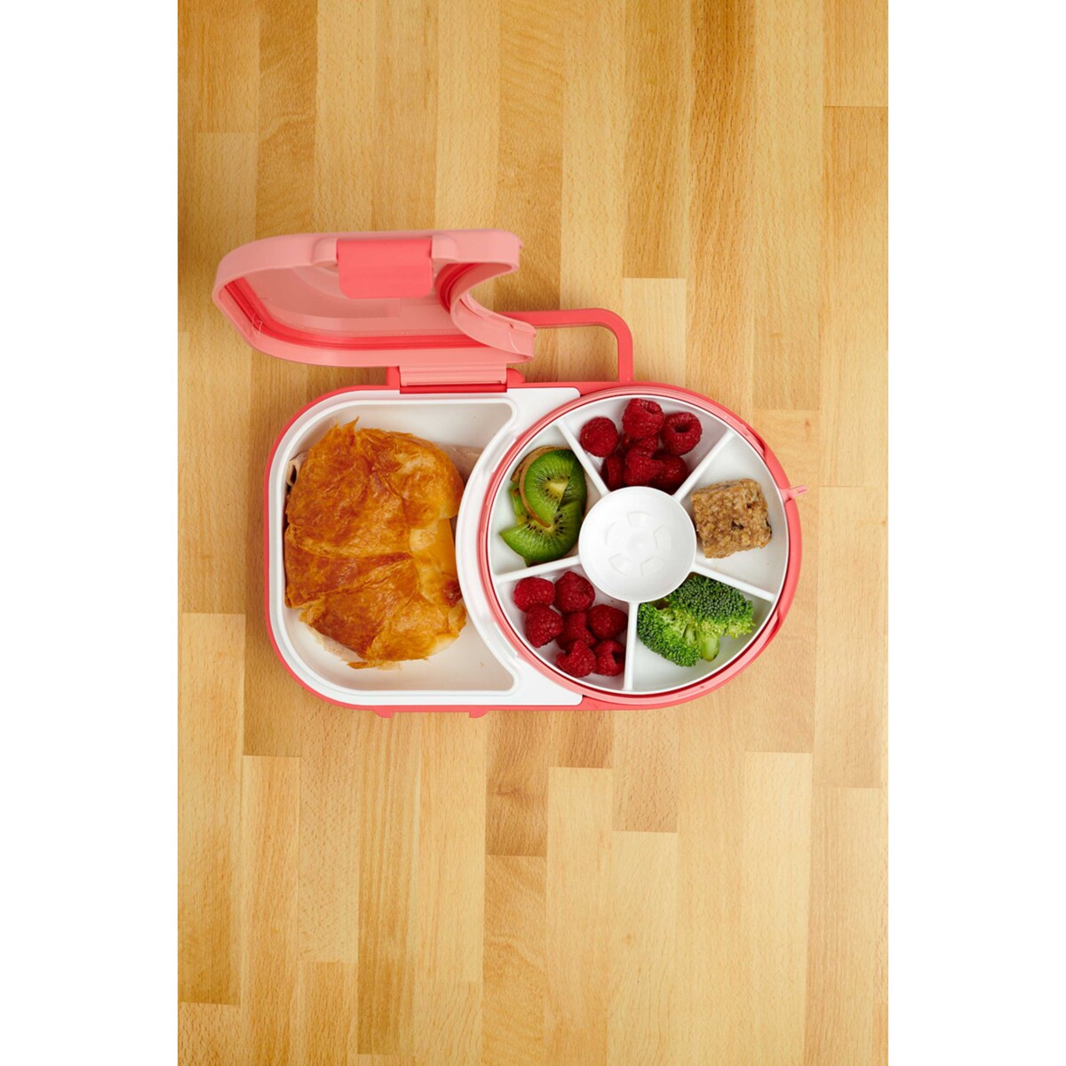 GOBE 2IN1 LUNCHBOX & SNACK SPINNER śniadaniówka dla dzieci, Watermelon Pink