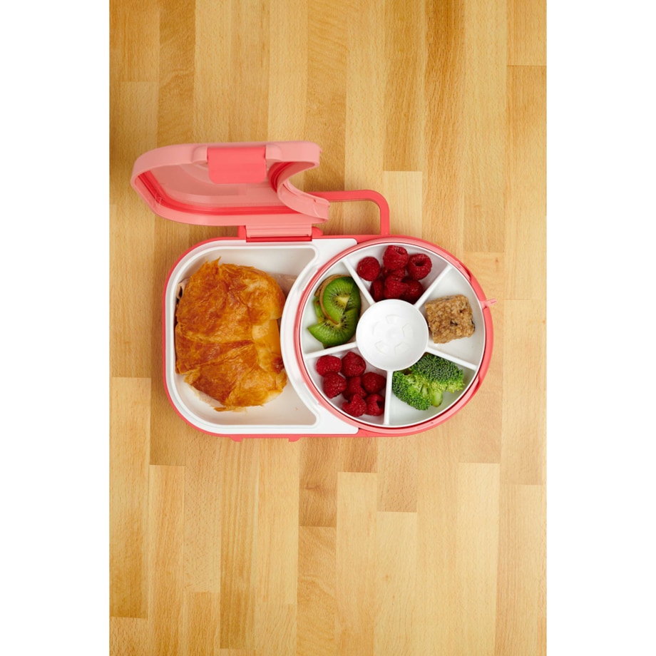 GOBE 2IN1 LUNCHBOX & SNACK SPINNER śniadaniówka dla dzieci, Watermelon Pink
