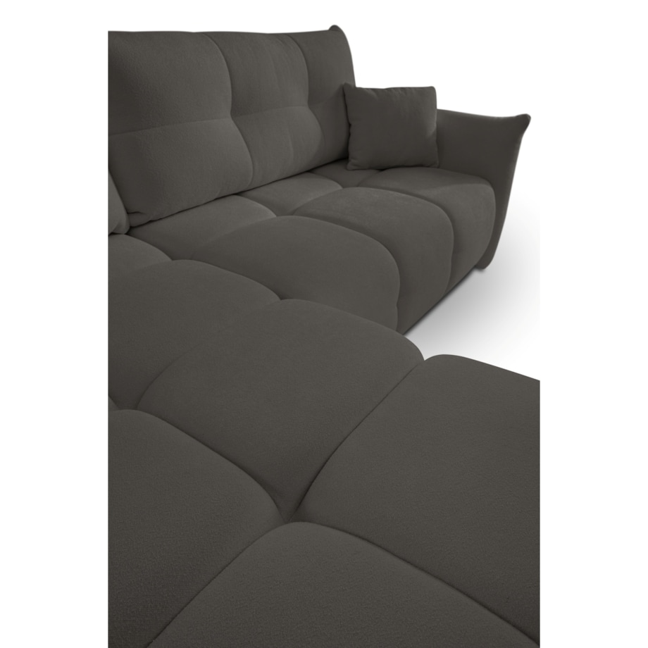 Narożnik z funkcją spania do salonu BOSE, lewostronny, grafitowy