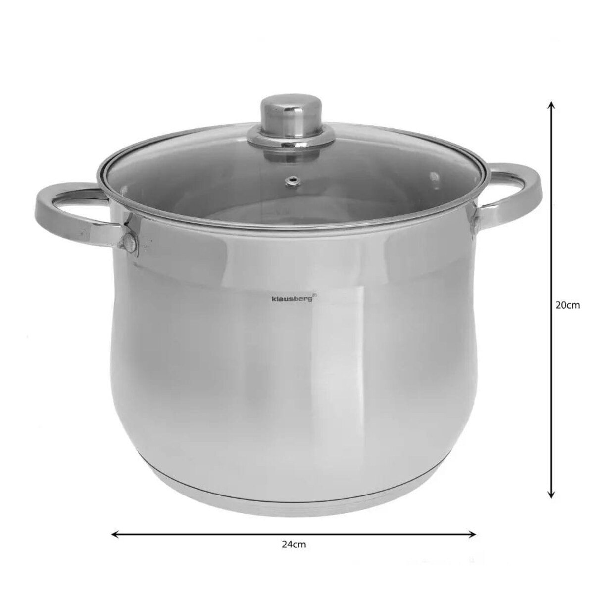 Garnek stalowy gastronomiczny duży 8.6L 24cm KLAUSBERG