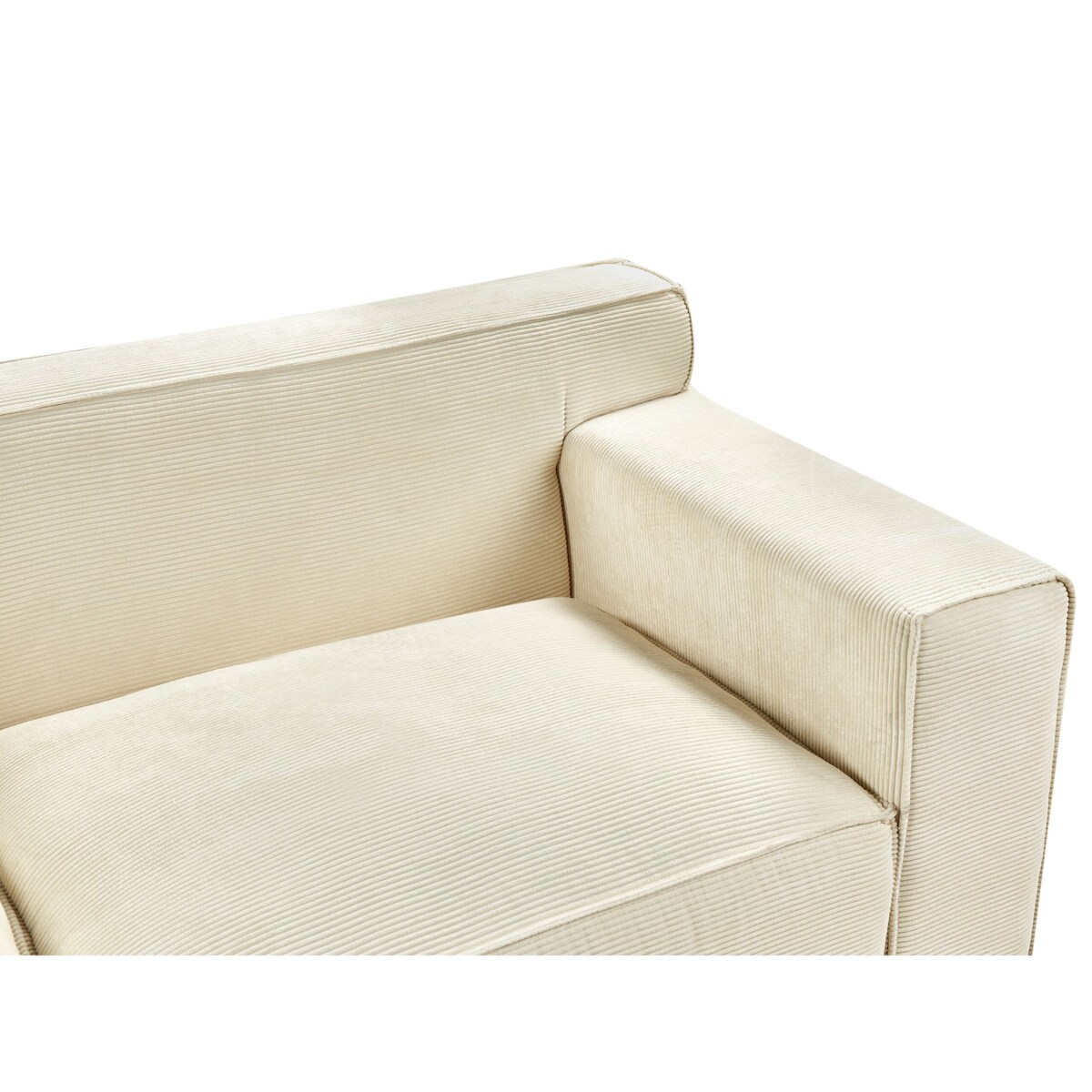 Sofa 3-osobowa sztruksowa beżowa VISKAN