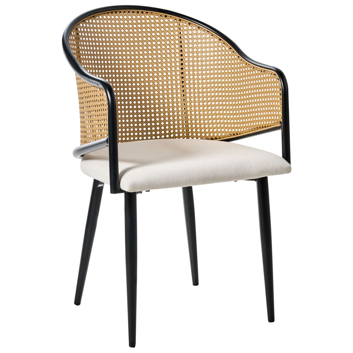 Zestaw 2 krzeseł do jadalni WEIMAR Metal Czarny