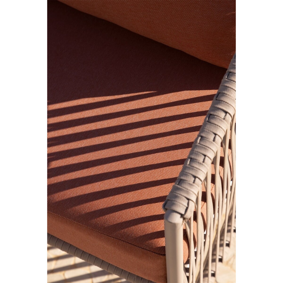 Zestaw ogrodowy: sofa, 2 fotele i stolik Sophie ceglasty