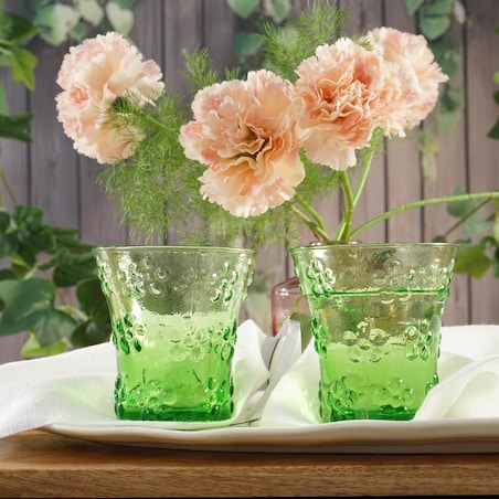 VILLA ITALIA Szklanka zielona 200 ml BLOSSOM