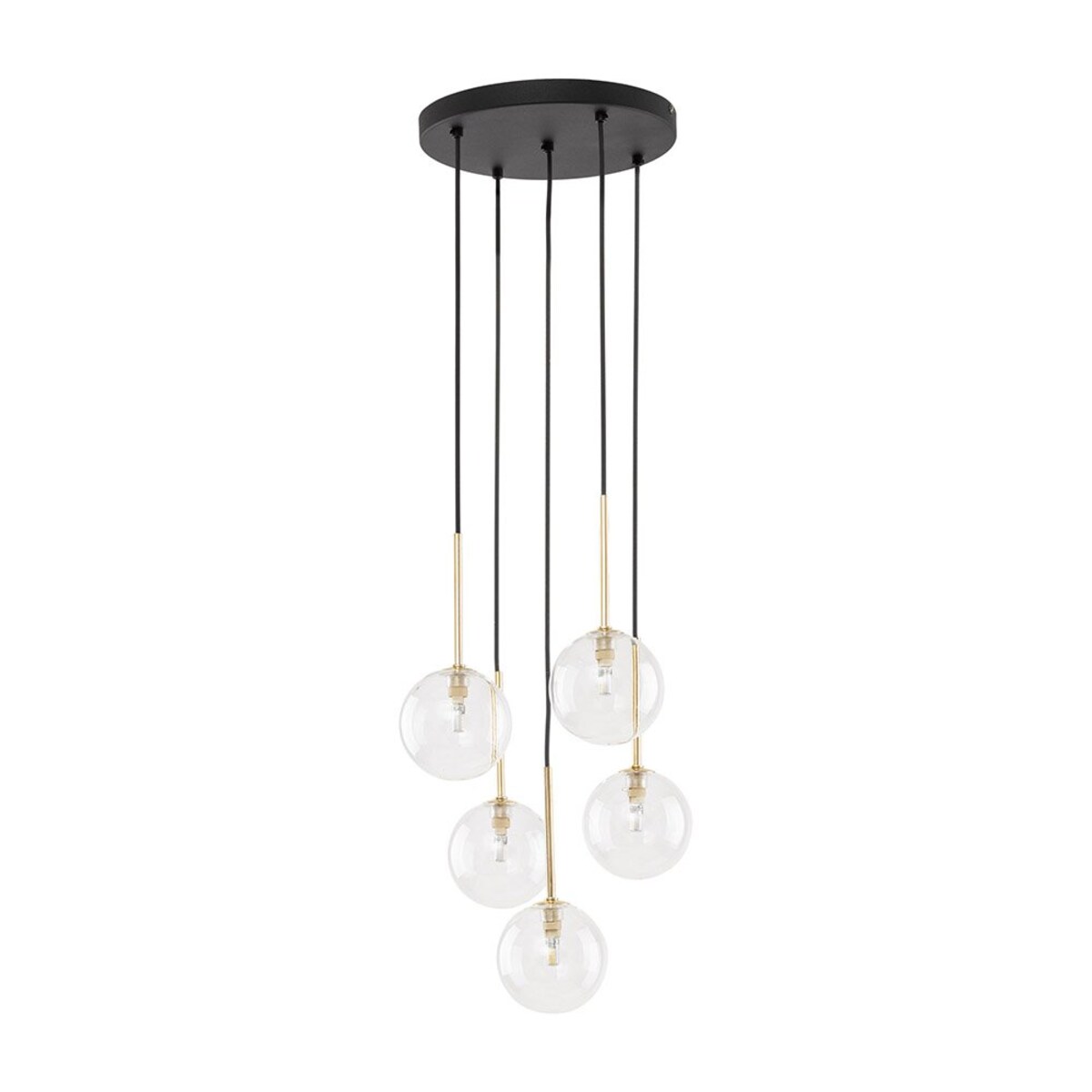 Lampa wisząca NILOS BLACK/GOLD 5943 TK Lighting 5xG9 czarno-złota nowoczesna regulowana do salonu jadalni kuchni