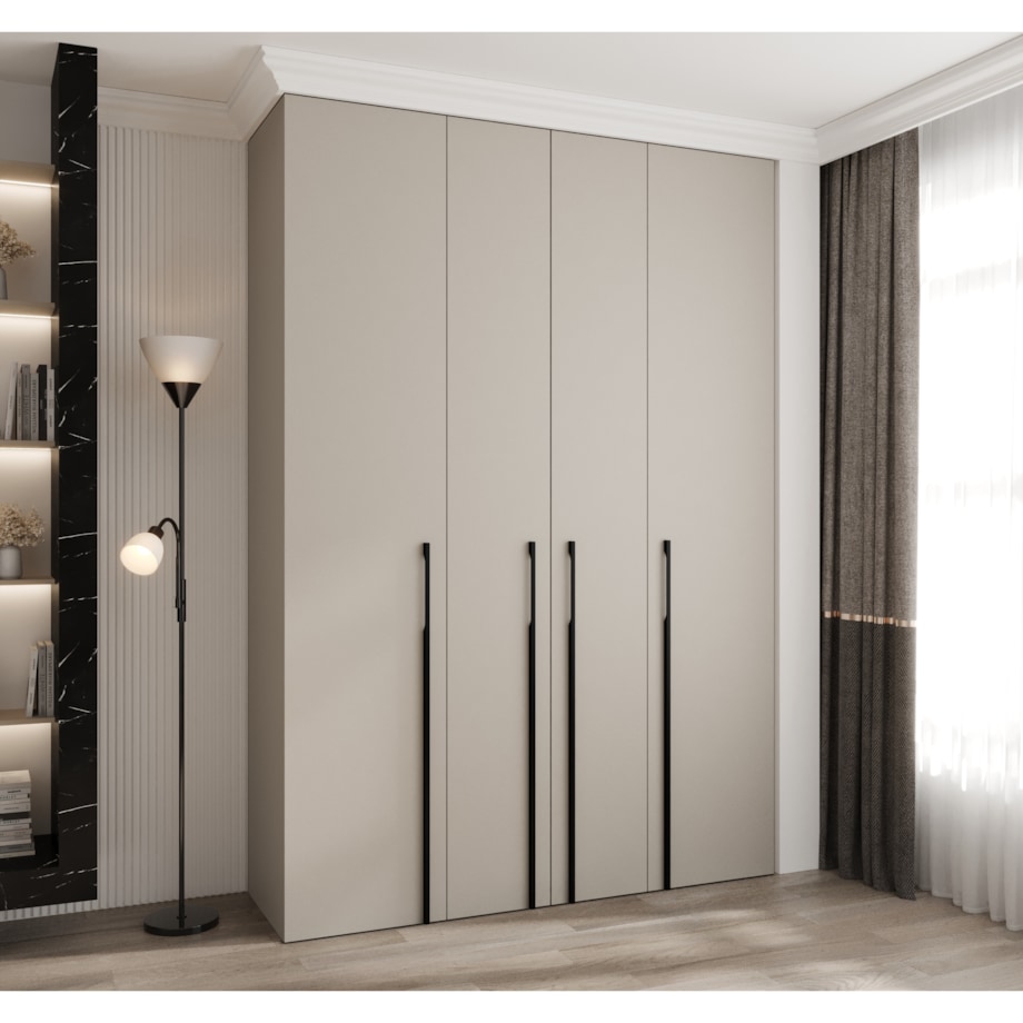 Szafa czterodrzwiowa Como 3 170 gł.40 kaszmir+czarny