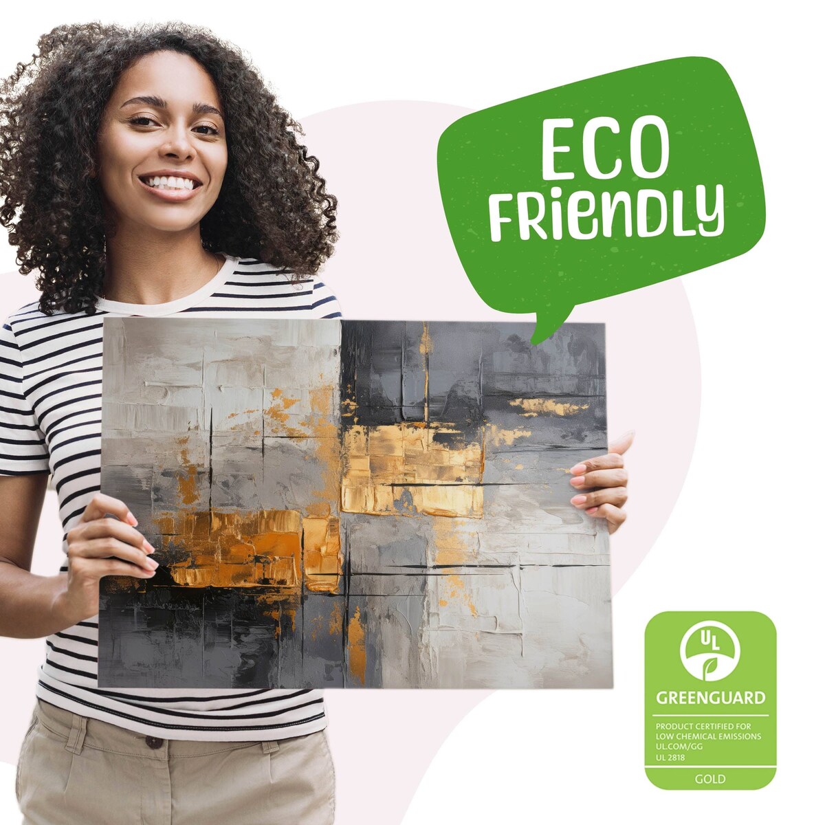 Obraz Canvas Do Salonu Abstrakcja Imitacja Farby Styl Glamour 120x80cm