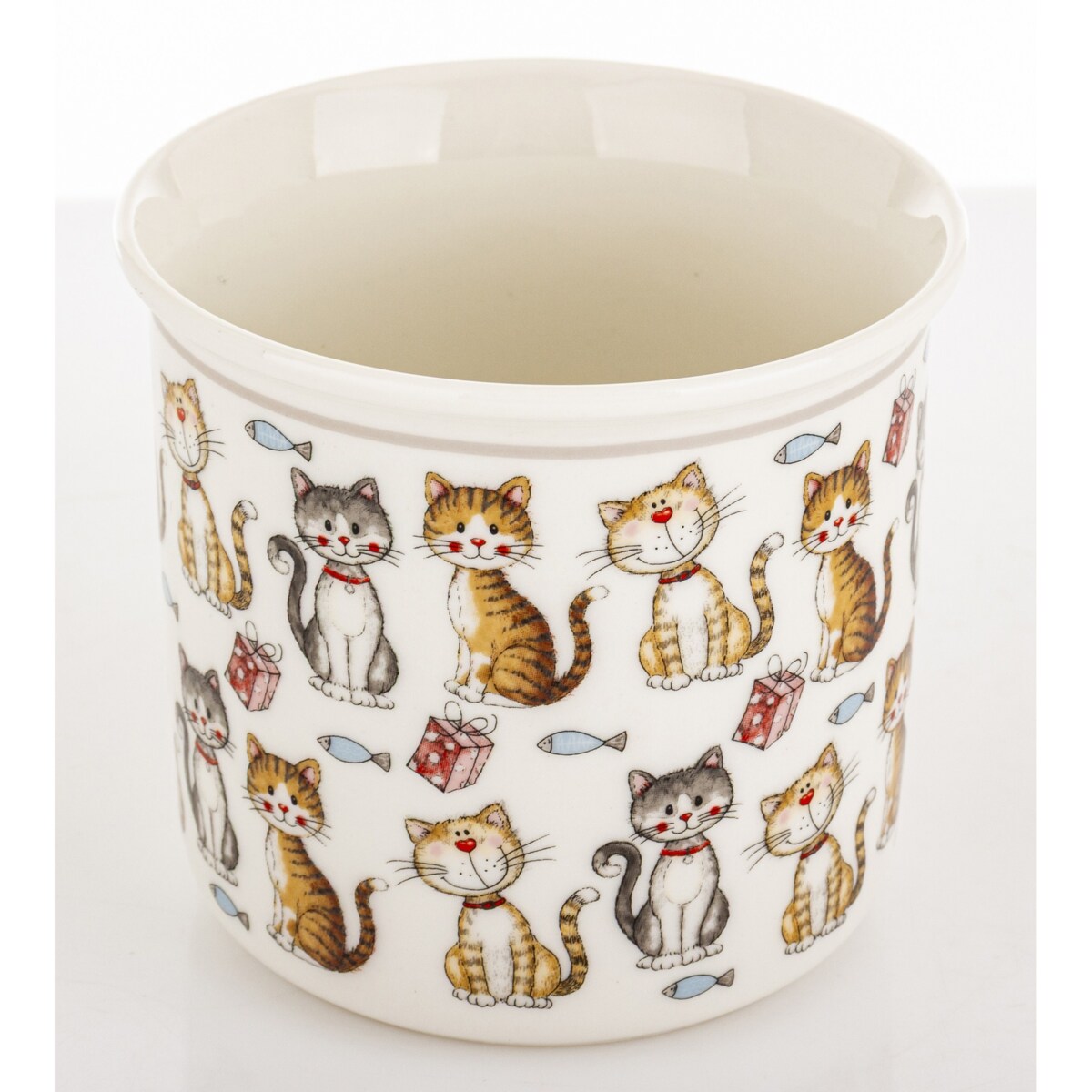 Kubek porcelanowy 400 ml koty 9x12,5x8,5 cm GATTINI