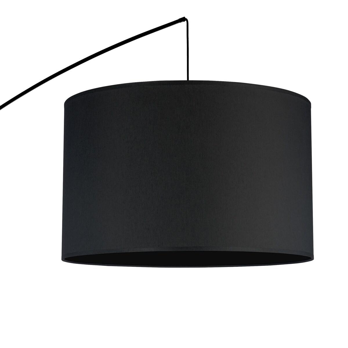 Lampa podłogowa czarna MOBY BLACK 5485 TK Lighting E27 metalowa z abażurem do salonu
