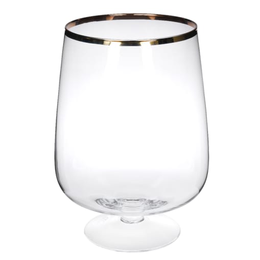 ŚWIECZNIK PURE GOLD 24X24X33 CM