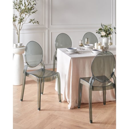 Zestaw 4 krzeseł do jadalni MERTON Czarny