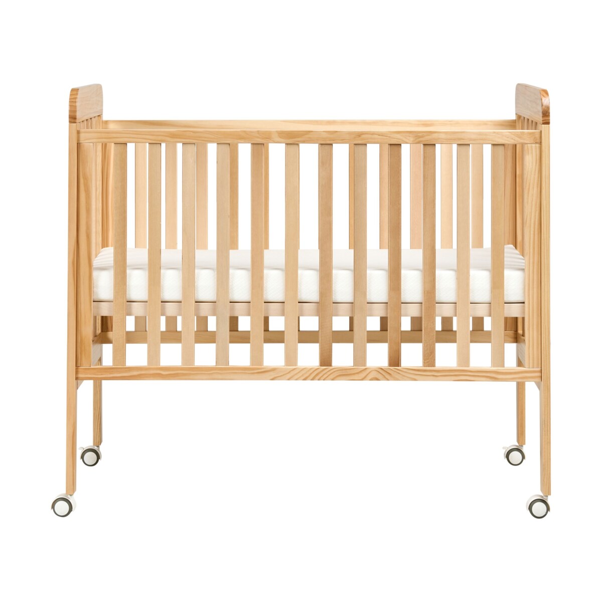 Łóżeczko dziecięce Drewno sosnowe BODMIN 60 x 120 cm Z kółkami Jasnobrązowy