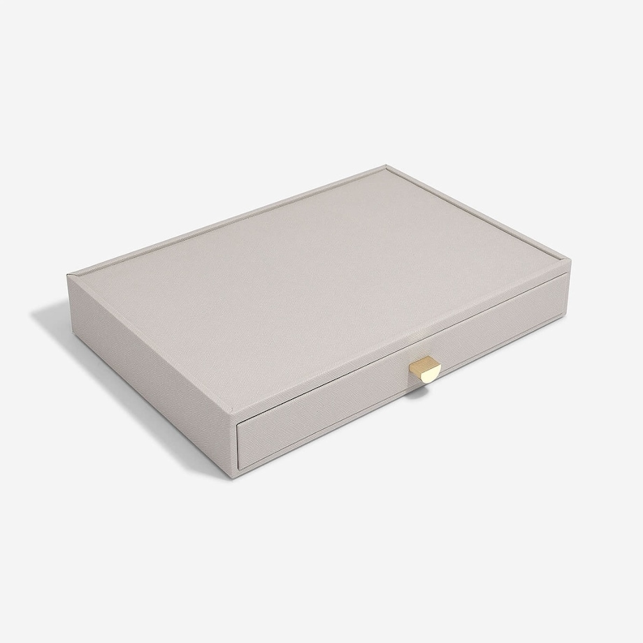 Szkatułka na biżuterię Stackers 9 komorowa supersize taupe z szufladą