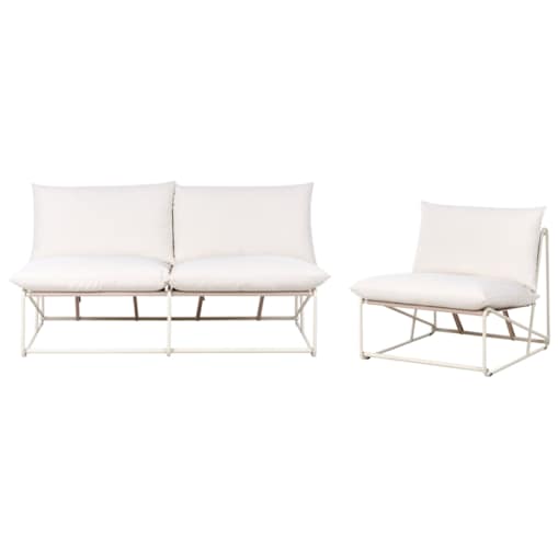 Zestaw ogrodowy dla 3 osób PICO Metal Jasnobeżowy