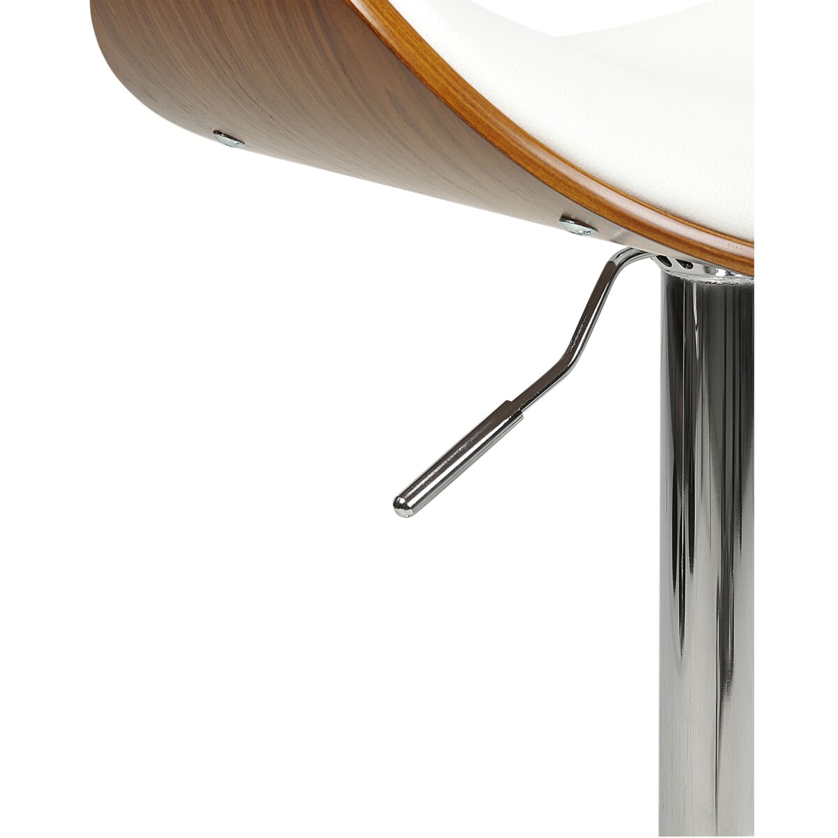 Zestaw 2 krzeseł barowych ROTTERDAM Ekoskóra Obrotowy Biały