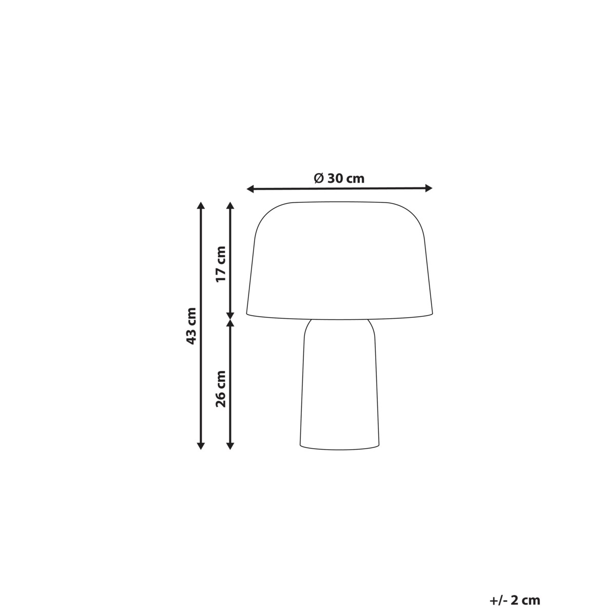 Lampa stołowa CARRASCO Papier-mâché Biały