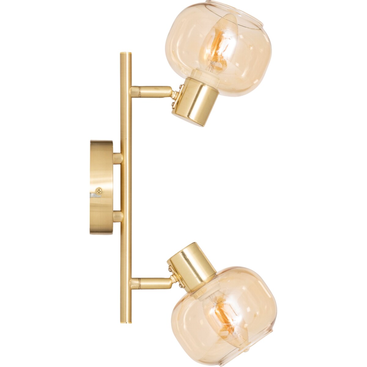 Lampy sufitowe PILLA, złoto i szklane klosze, 2 punktowe