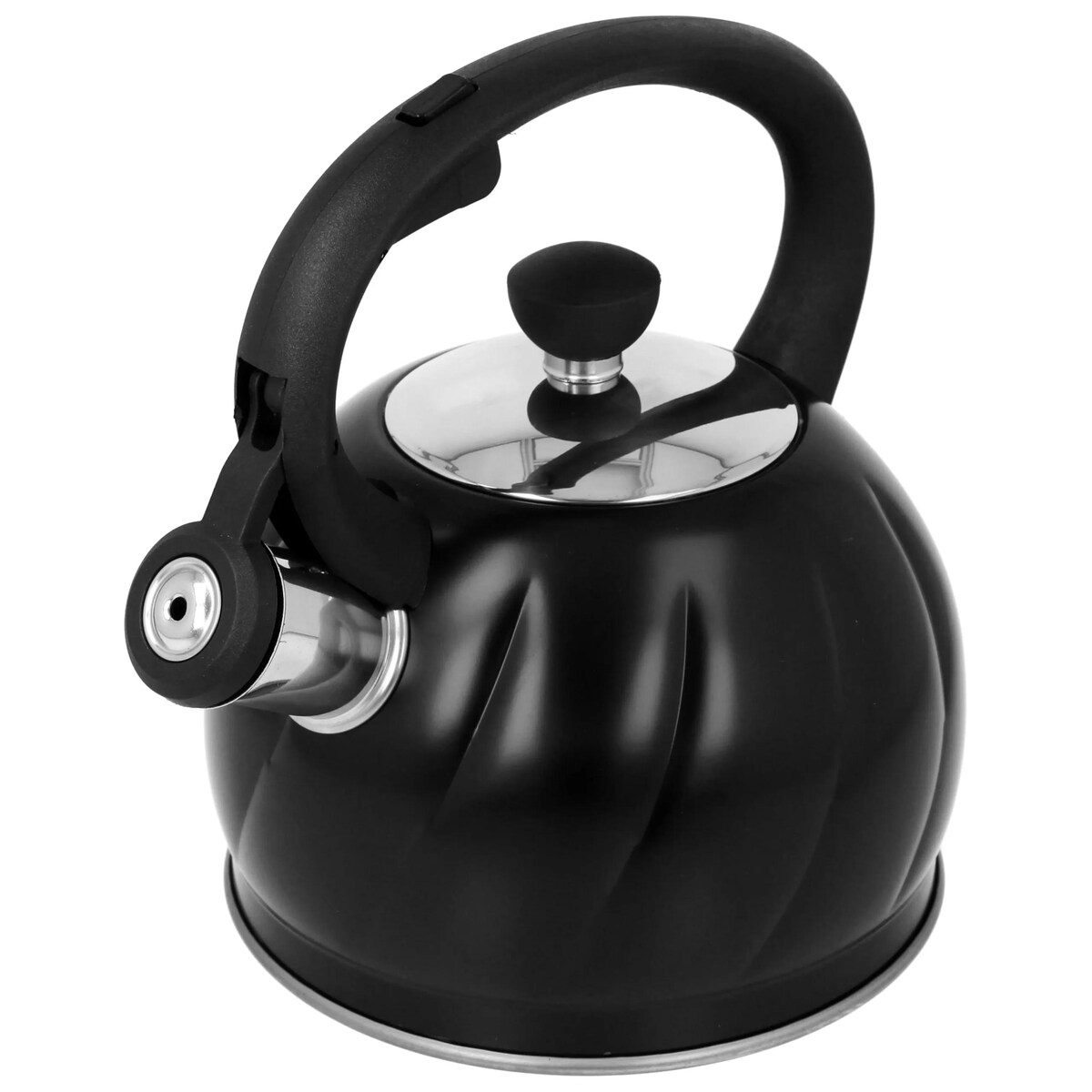 Czajnik na gaz stalowy z gwizdkiem 1.8L indukcja czarny BRUNBESTE BB-2386