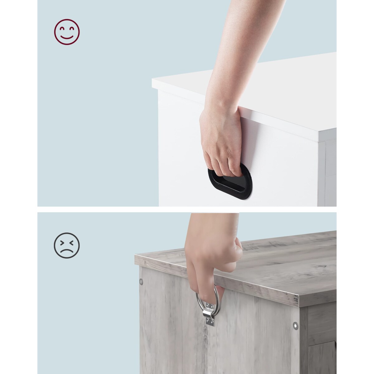 Skrzynia Dekoracyjna Pudło 80X40X46 Cm Biały