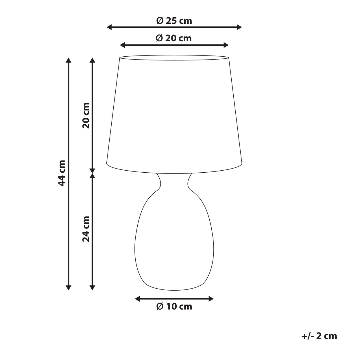Lampa stołowa AGUAN Ceramika Jasnobeżowy