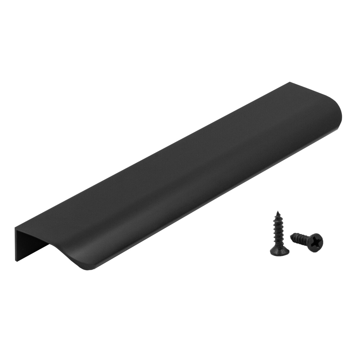 Uchwyt do mebli czarny meblowy krawędziowy do szafek szuflad mat loft 160mm