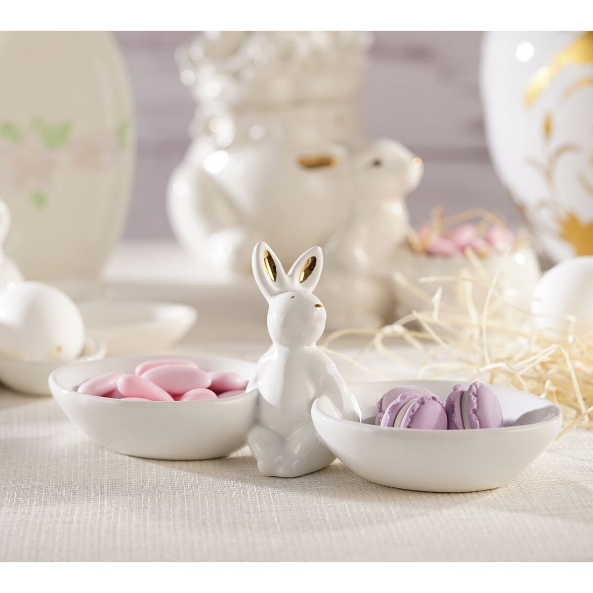 VILLA ITALIA Zajączek wielkanocny z miseczkami 23 cm BUNNY