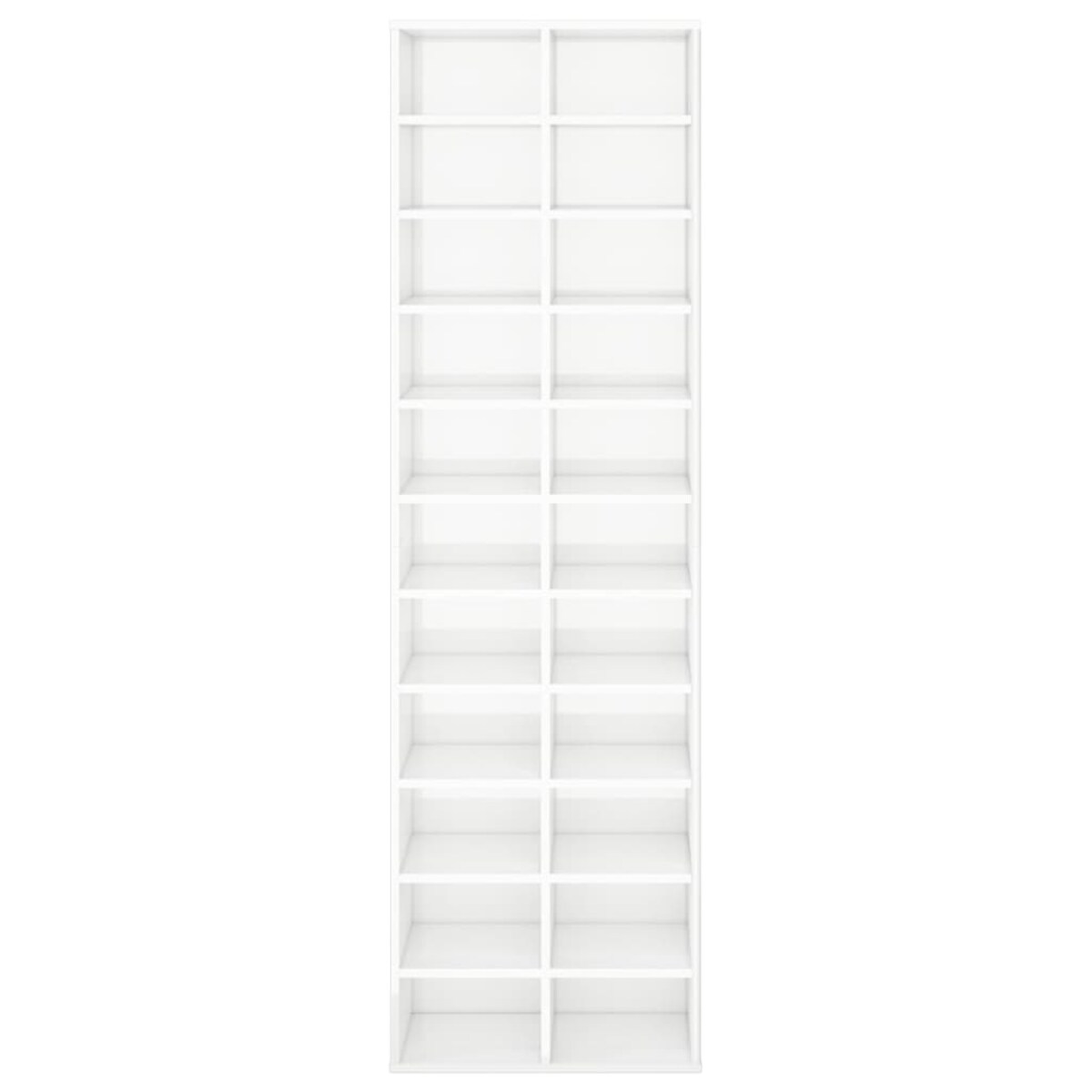 vidaXL Szafka na buty, wysoki połysk, biała, 54x34x183 cm