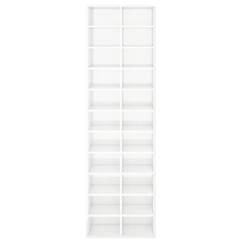 vidaXL Szafka na buty, wysoki połysk, biała, 54x34x183 cm