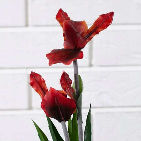 SZTUCZNA ORCHIDEA w doniczce czerwona wys. 31cm