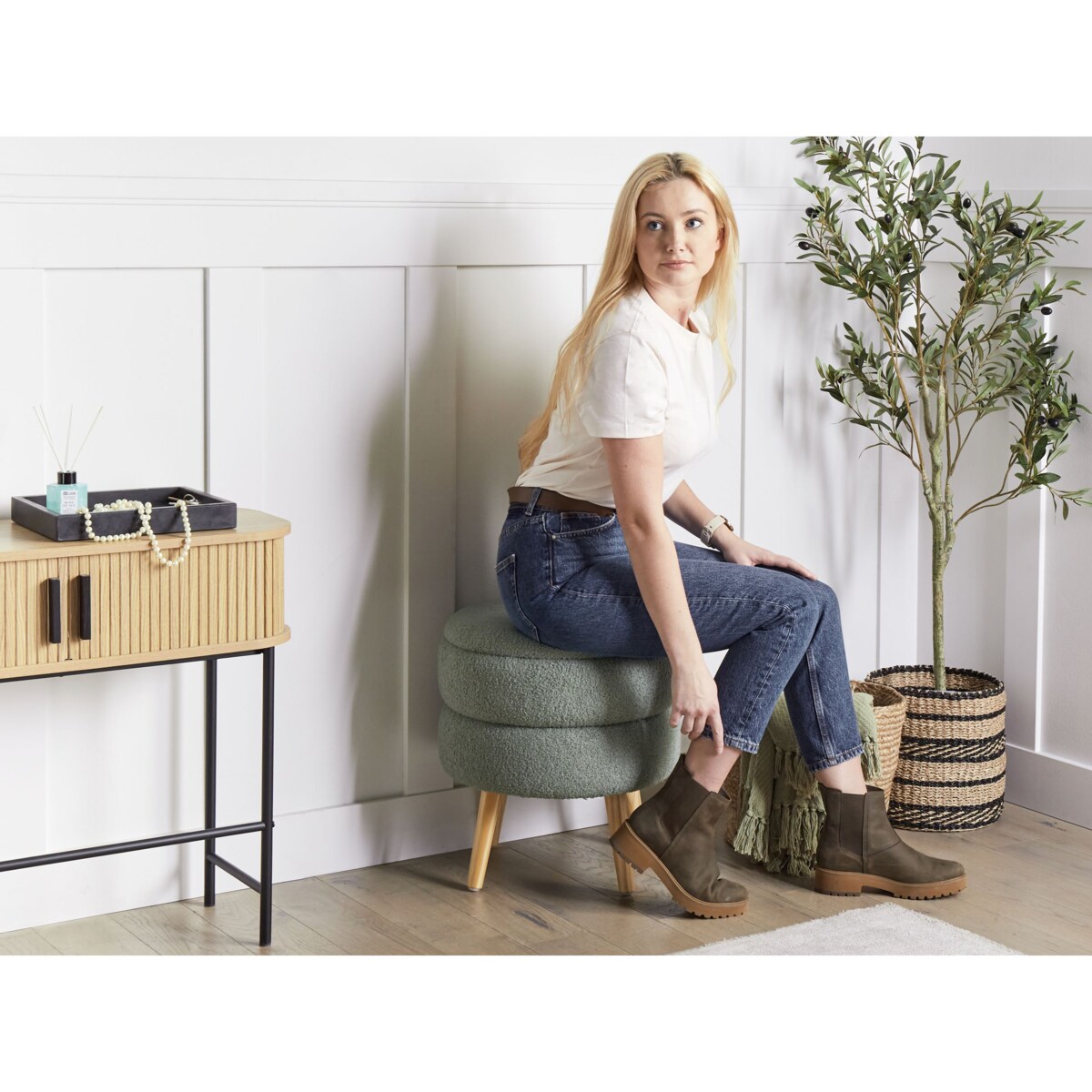 Stołek OKATON Zielony